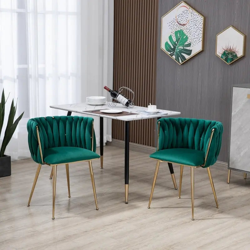 Chaise de salle à manger en velours au charme moderne