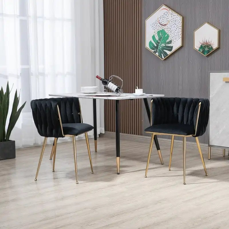 Chaise de salle à manger en velours au charme moderne