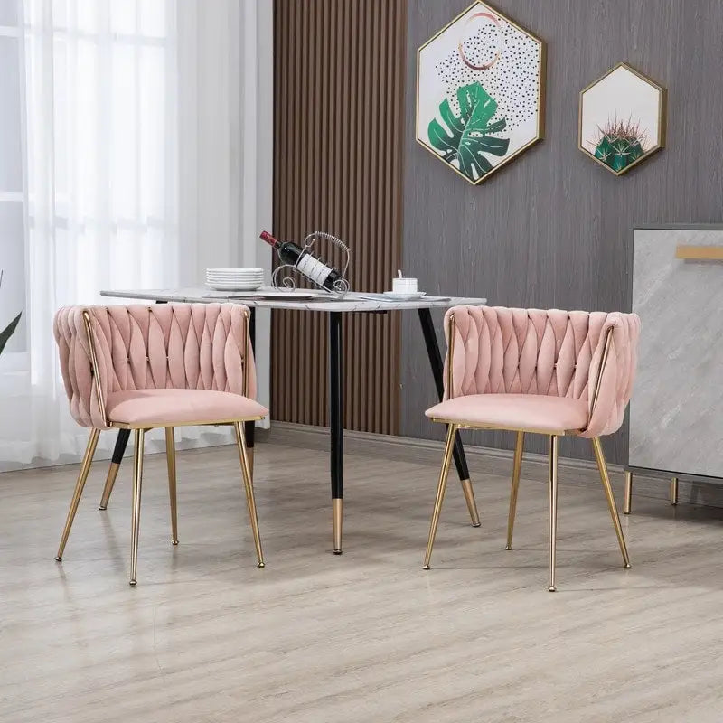 Chaise de salle à manger en velours au charme moderne