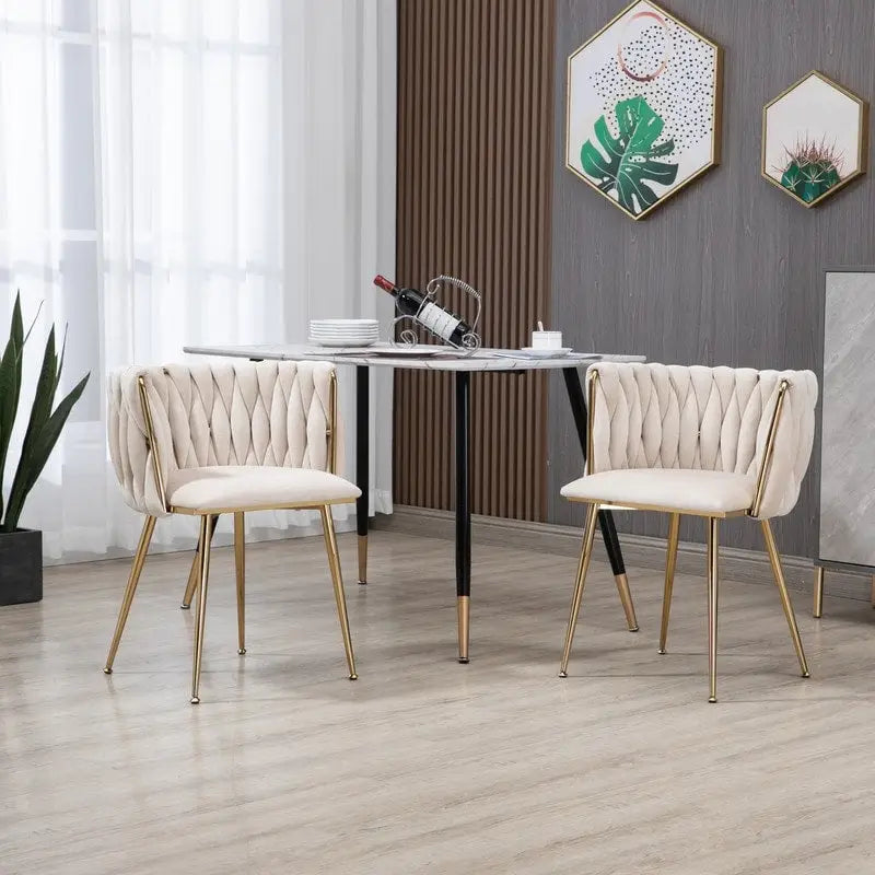 Chaise de salle à manger en velours au charme moderne