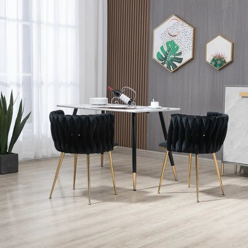 Chaise de salle à manger en velours au charme moderne