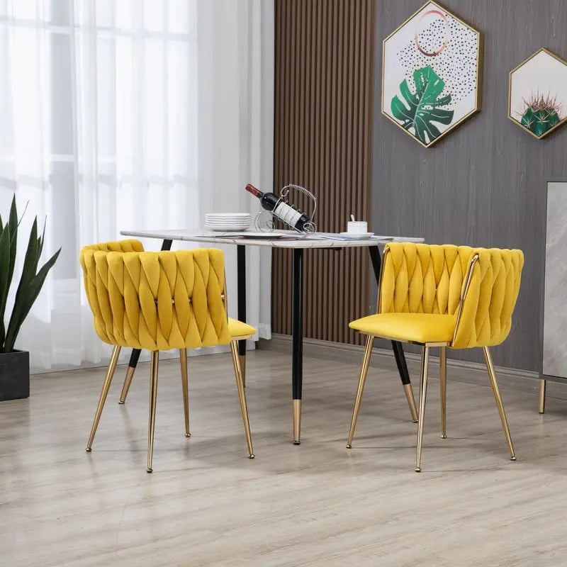 Chaise de salle à manger en velours au charme moderne