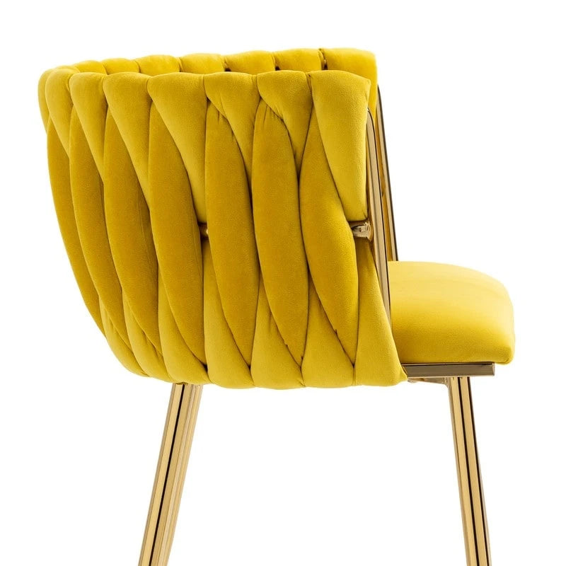 Chaise de salle à manger en velours au charme moderne