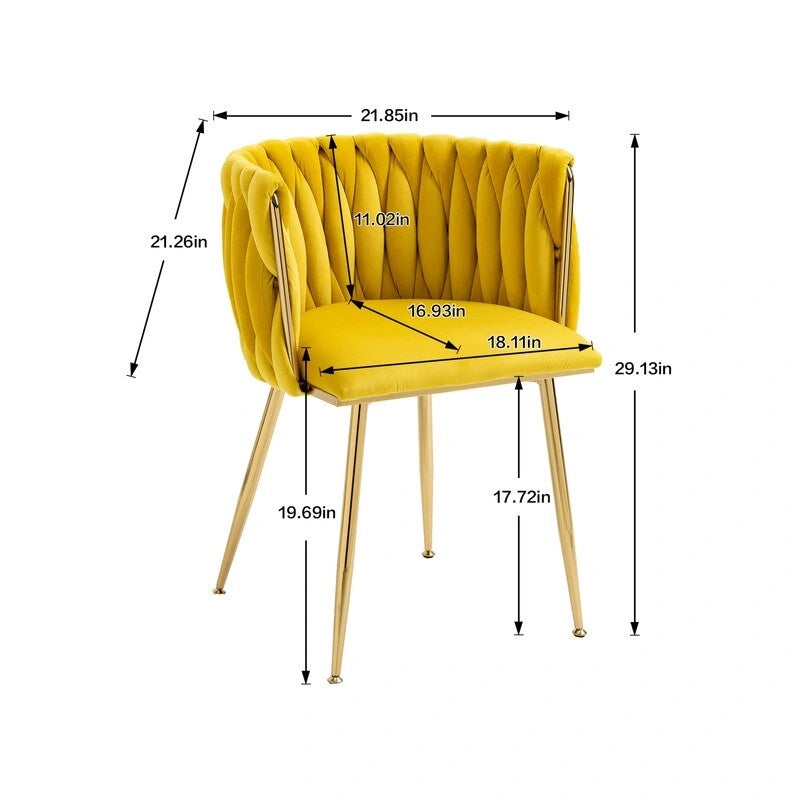 Chaise de salle à manger en velours au charme moderne