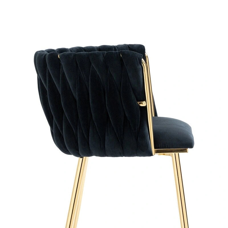 Chaise de salle à manger en velours au charme moderne