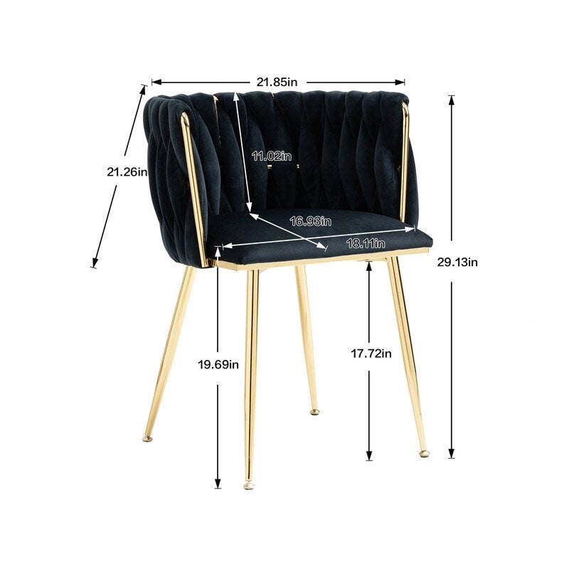 Chaise de salle à manger en velours au charme moderne