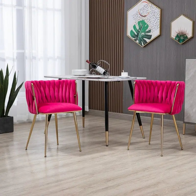 Chaise de salle à manger en velours au charme moderne