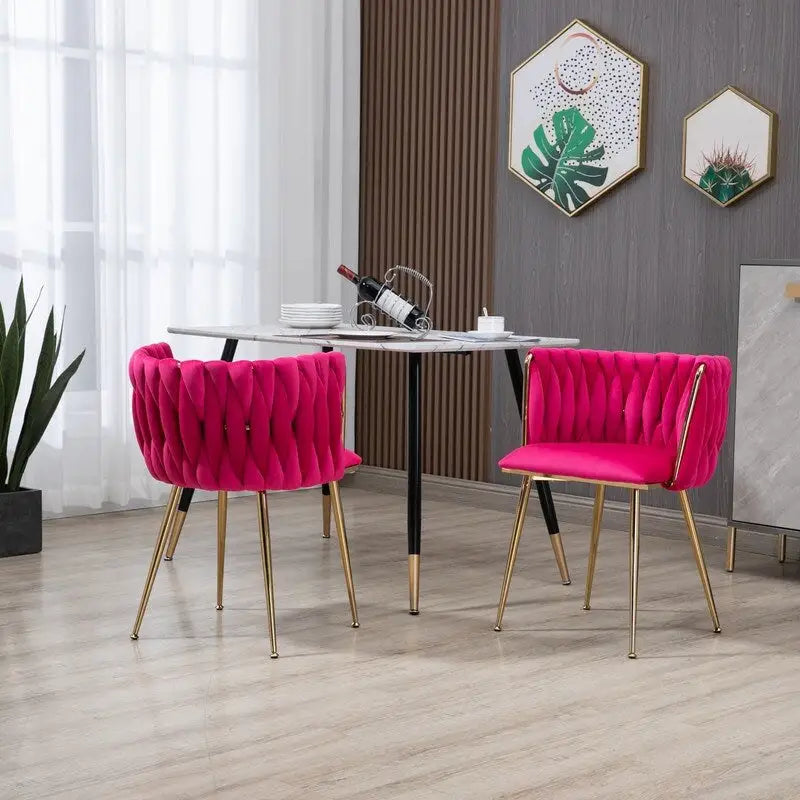 Chaise de salle à manger en velours au charme moderne