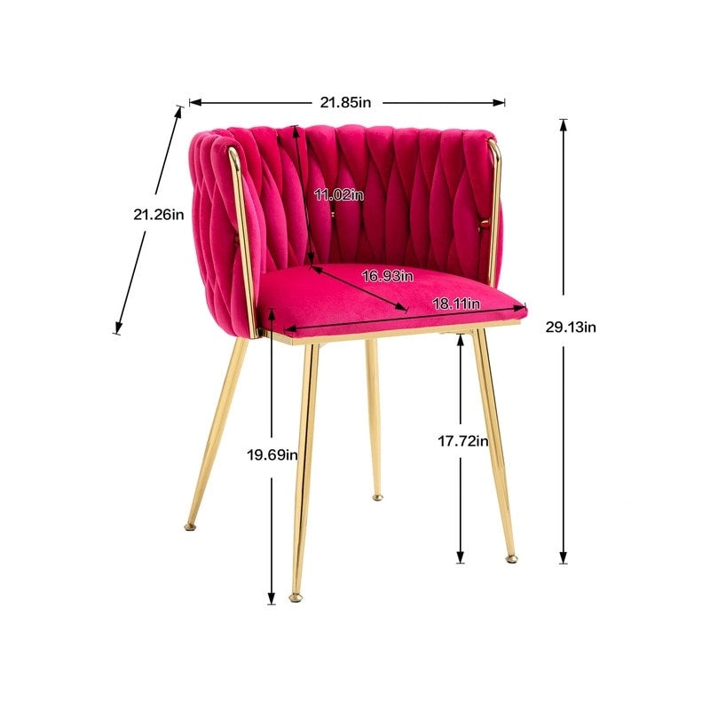 Chaise de salle à manger en velours au charme moderne