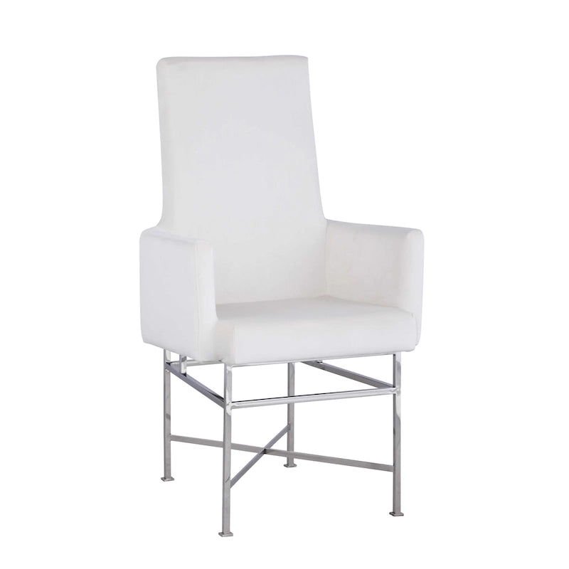 Fauteuils modernes à structure en acier, deux chaises par ensemble