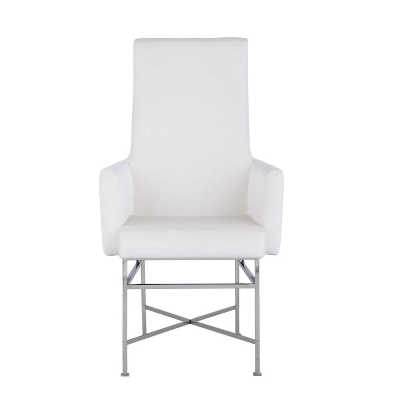 Fauteuils modernes à structure en acier, deux chaises par ensemble