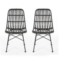Chaises de salle à manger en rotin (ensemble de deux)