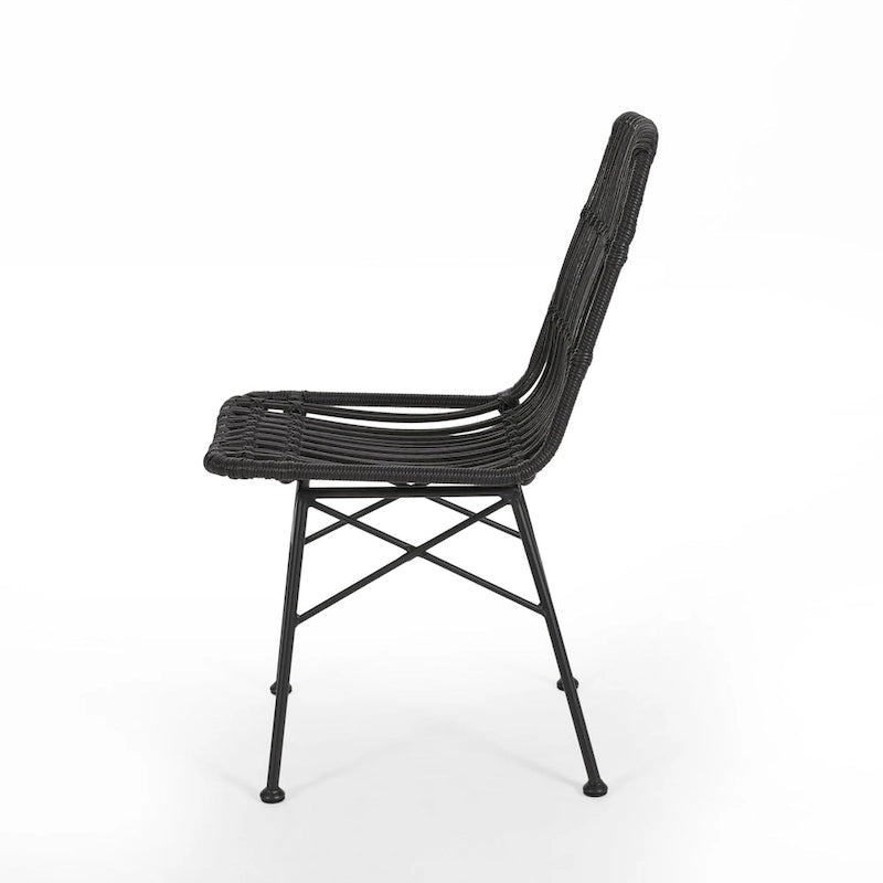 Chaises de salle à manger en rotin (ensemble de deux)