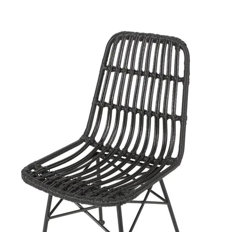 Chaises de salle à manger en rotin (ensemble de deux)