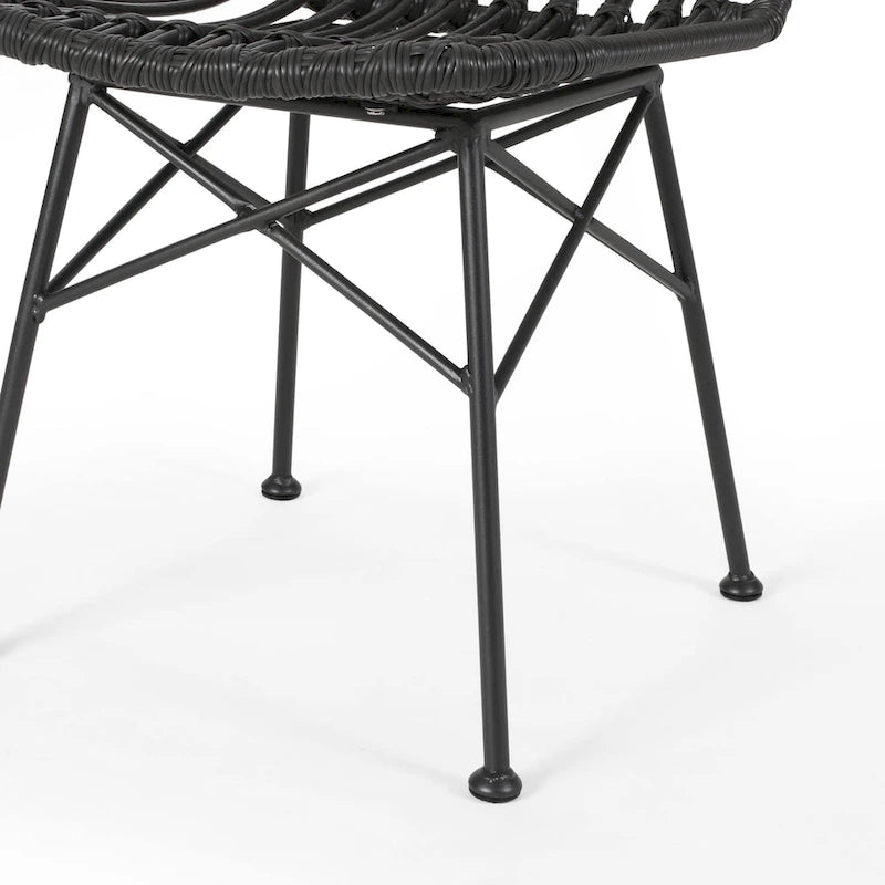 Chaises de salle à manger en rotin (ensemble de deux)