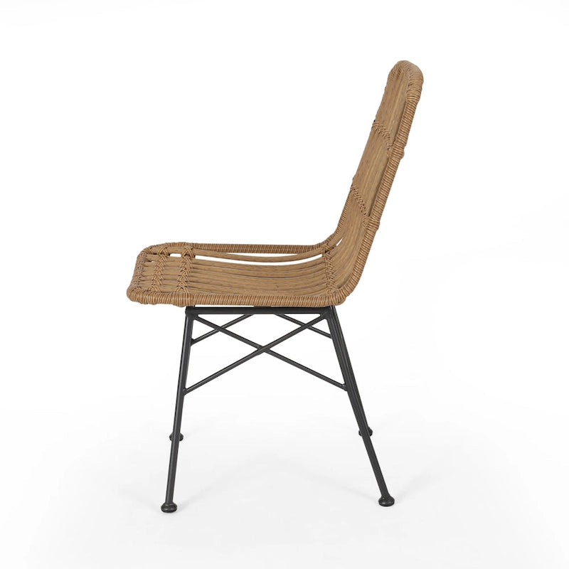 Chaises de salle à manger en rotin (ensemble de deux)