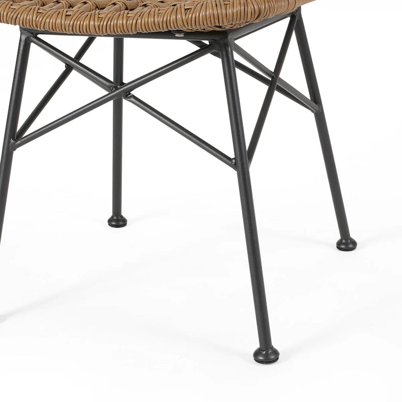 Chaises de salle à manger en rotin (ensemble de deux)