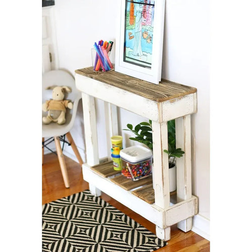 Petite Table d'appoint/Console 26x8x26 (Blanc)
