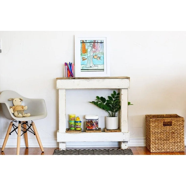Petite Table d'appoint/Console 26x8x26 (Blanc)