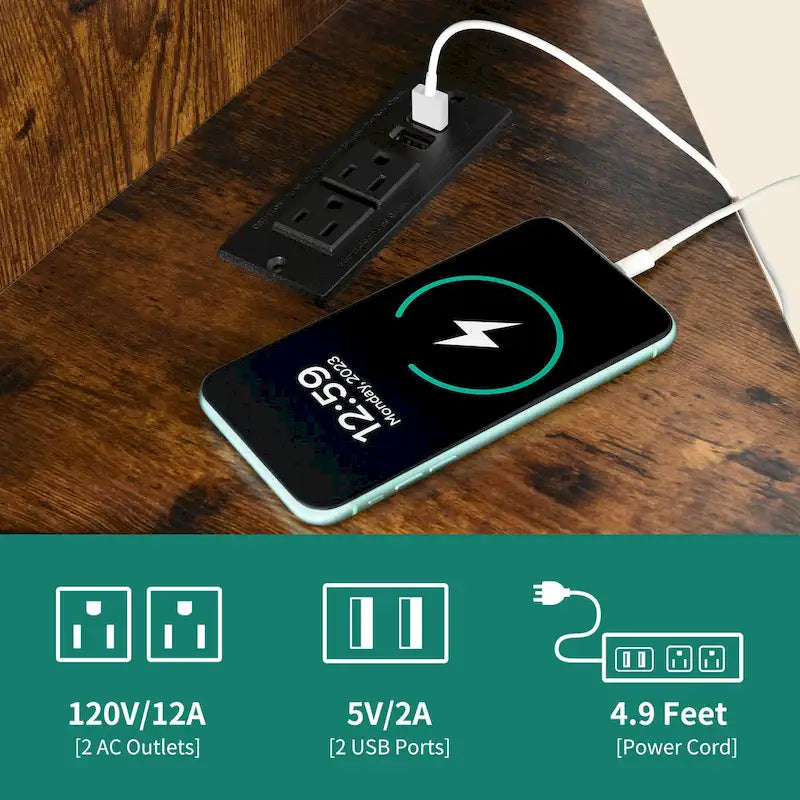 Meuble TV d'angle en bois à porte grillagée et console de commande multimédia