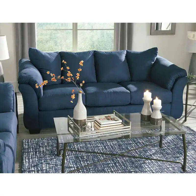 Canapé en microfibre bleu marine