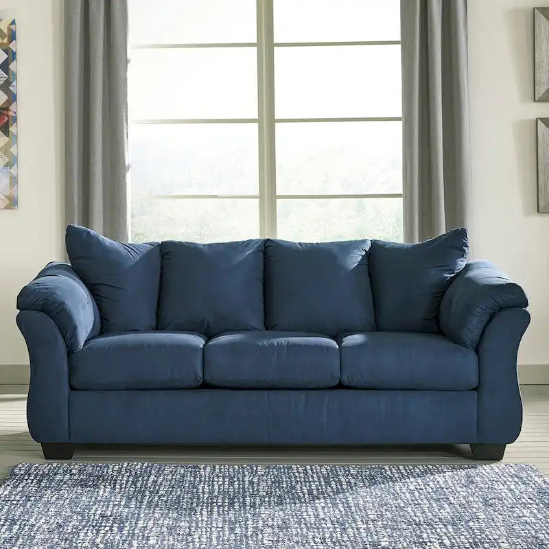 Canapé en microfibre bleu marine