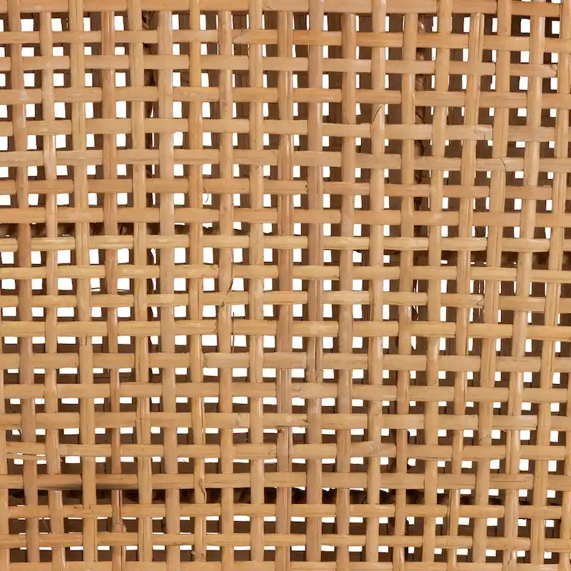 Chaise de salle à manger moderne Mia en rotin tressé marron naturel