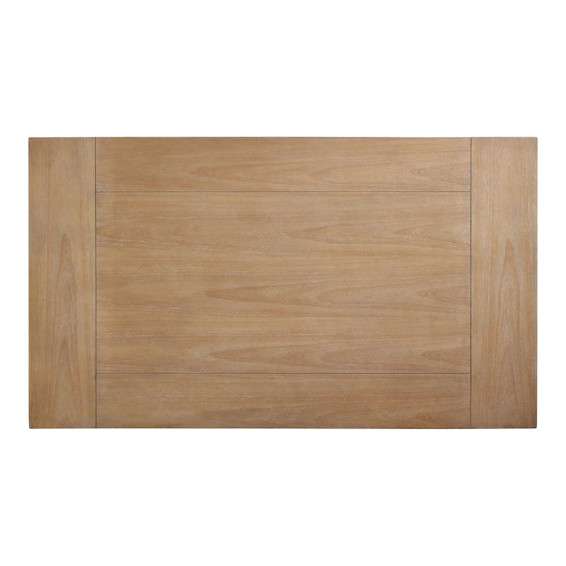 Table à manger en bois de 64 pouces avec étagères
