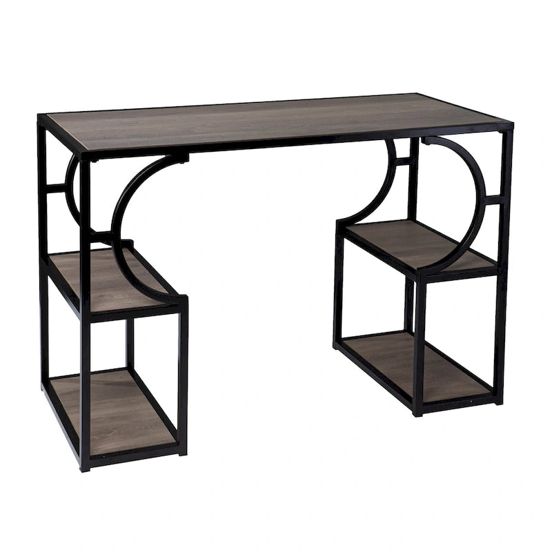 Bureau de style transitionnel en bois brun