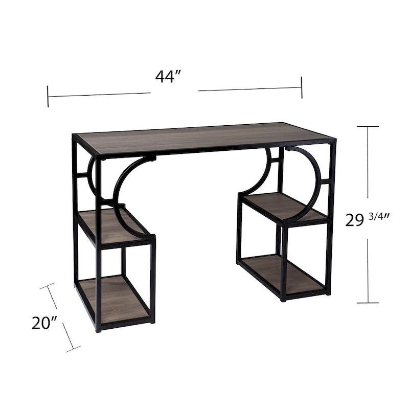 Bureau de style transitionnel en bois brun