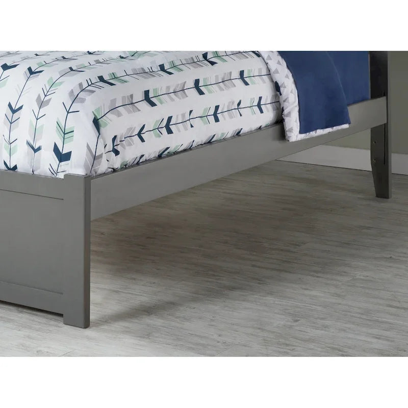Lit plate-forme King-Size (avec deux tiroirs) — Gris