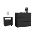 Ensemble de mobilier de chambre comprenant une table de chevet et une coiffeuse