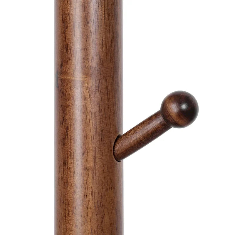 Porte-manteau sur pied en forme de branche réglable — Porte-manteau et porte-chapeaux en bois d'hévéa