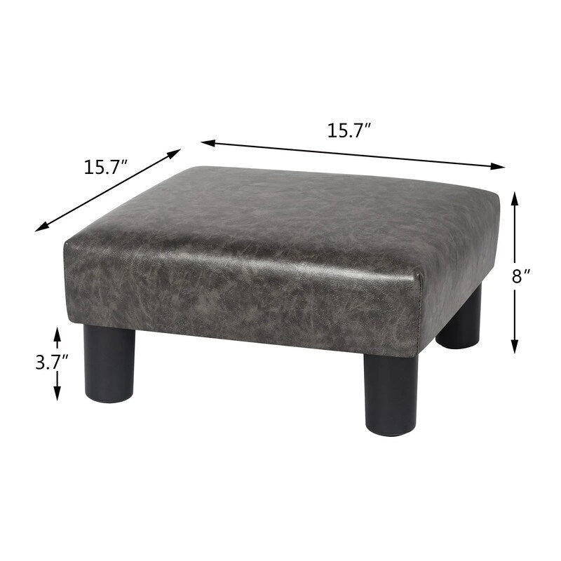 Petit tabouret carré rembourré — Repose-pieds de style moderne