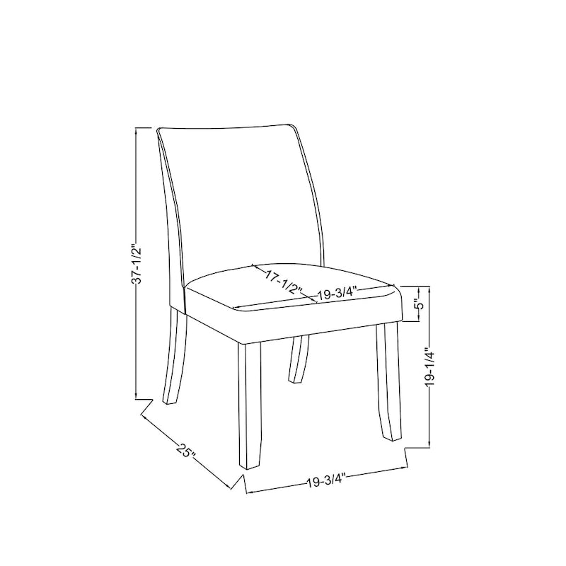Chaise de salle à manger moderne tapissée de tissu ivoire