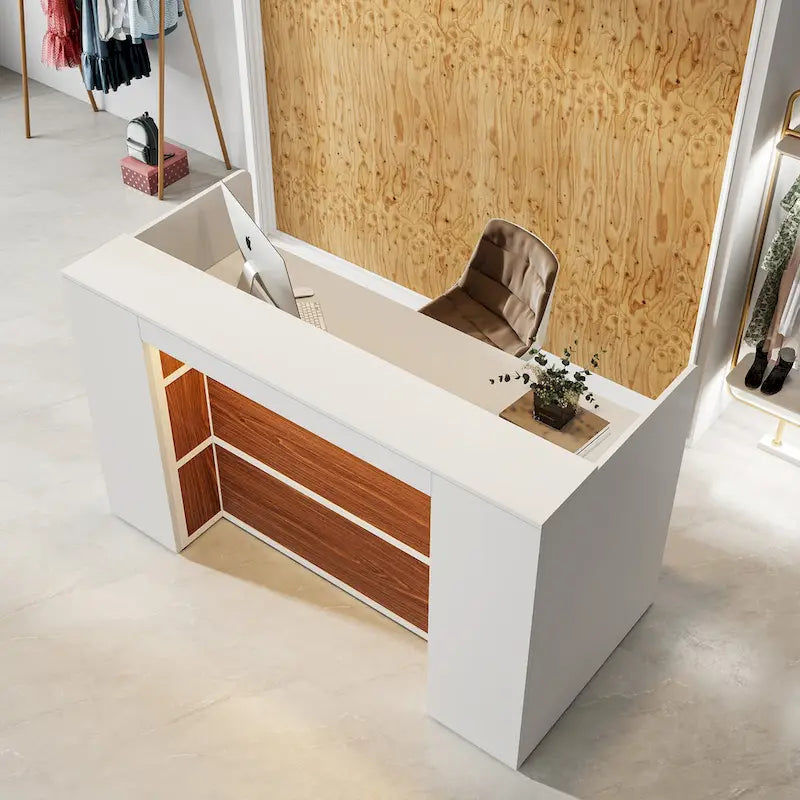 Bureau d'accueil avec cloison individuelle