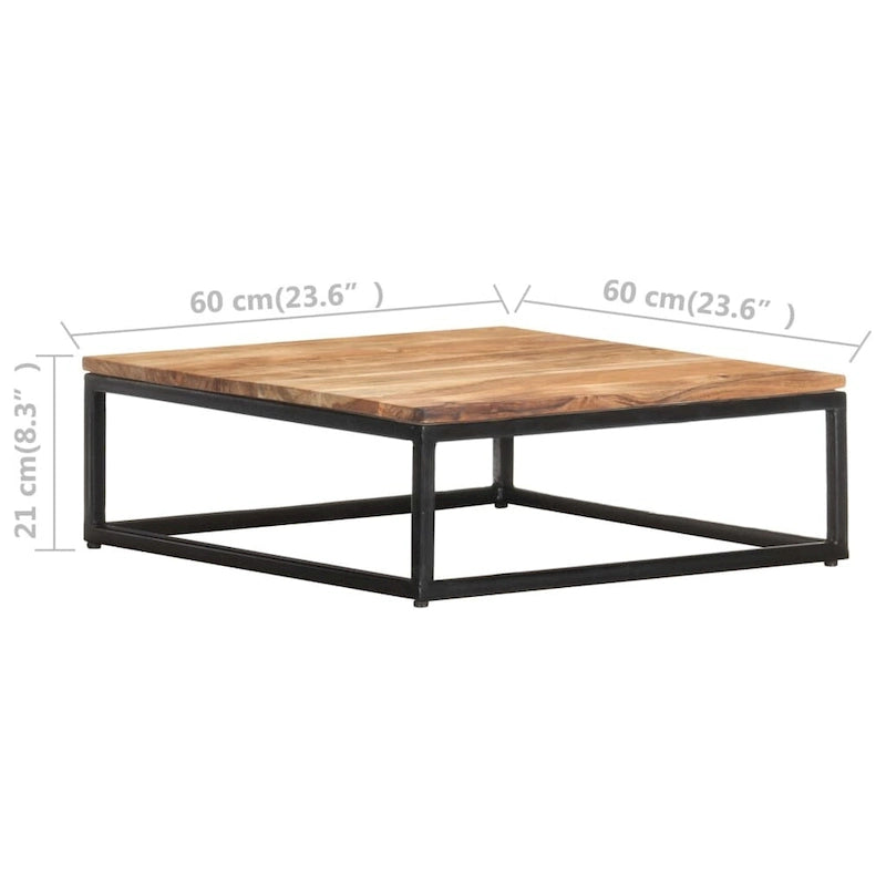 Table basse gigogne en bois d'acacia massif