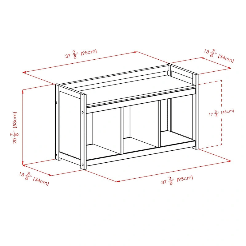 Banc de rangement avec coussin, brun espresso
