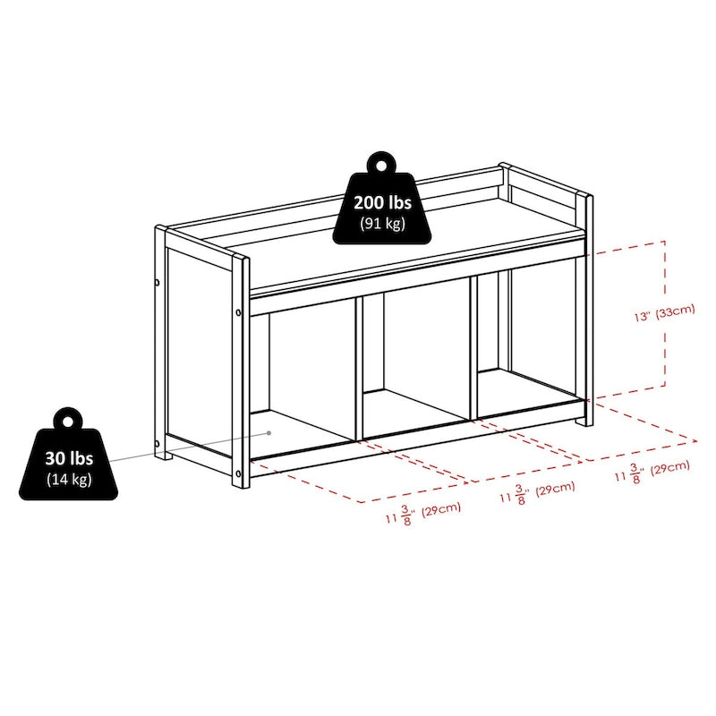 Banc de rangement avec coussin, brun espresso
