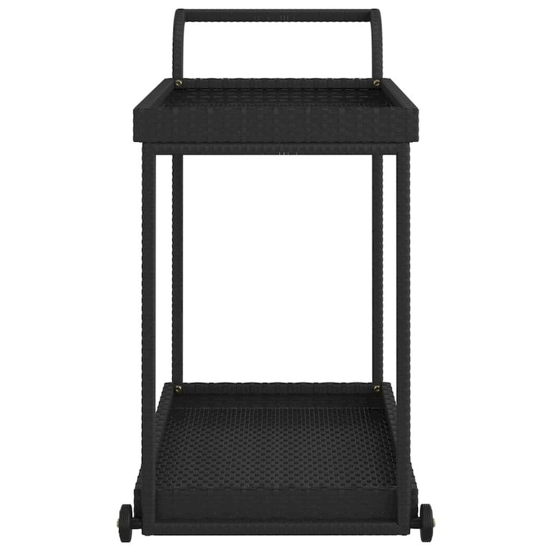 Chariot de bar extérieur, desserte à deux étages, chariot roulant multifonctionnel