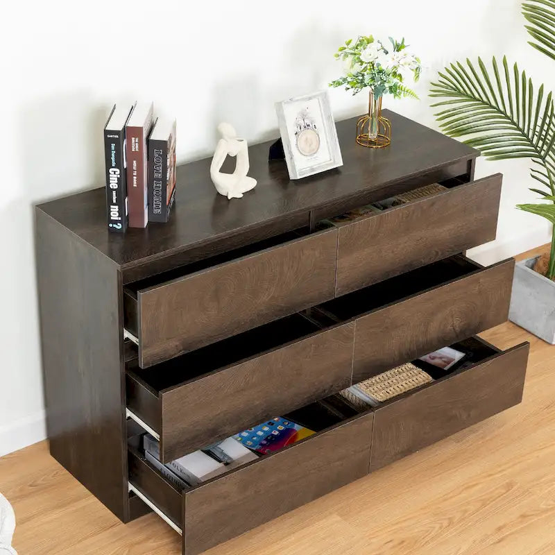 Commode à 6 tiroirs de 119 cm de large