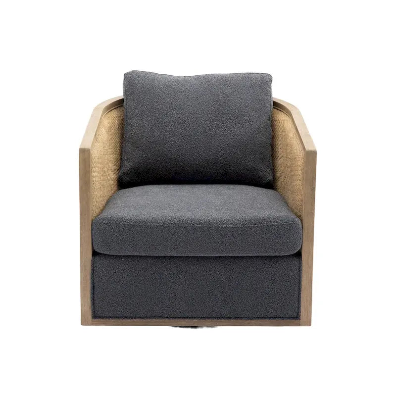 Fauteuil canapé circulaire confortable dans le salon, fauteuil club pivotant à 360 degrés