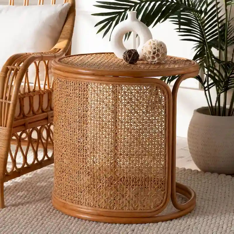 Table d'appoint en rotin