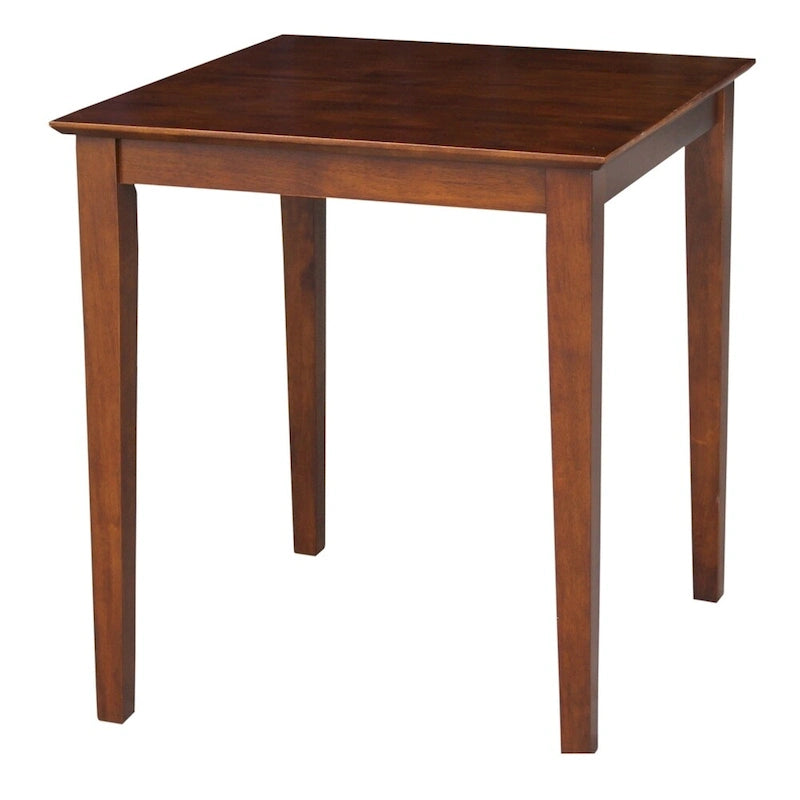 Table à manger en bois expresso foncé (avec pieds de style shaker)