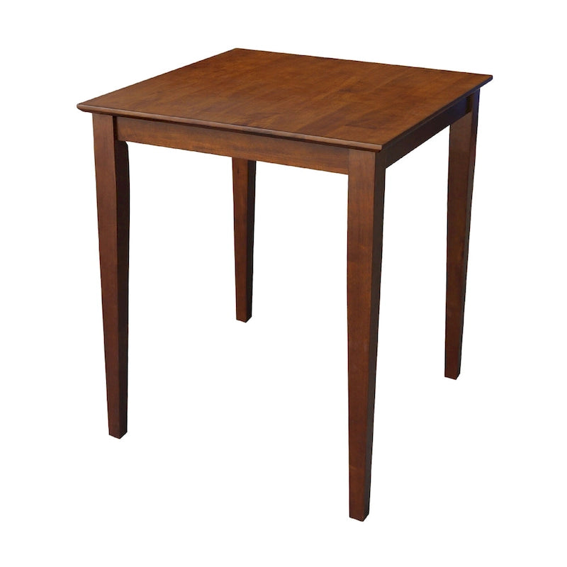 Table à manger en bois expresso foncé (avec pieds de style shaker)