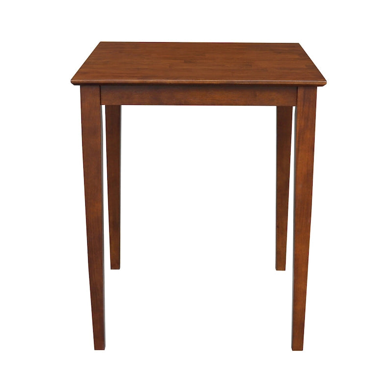 Table à manger en bois expresso foncé (avec pieds de style shaker)
