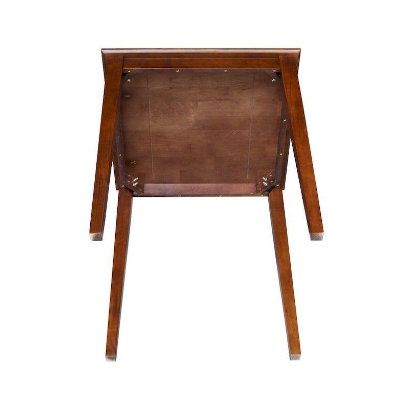 Table à manger en bois expresso foncé (avec pieds de style shaker)