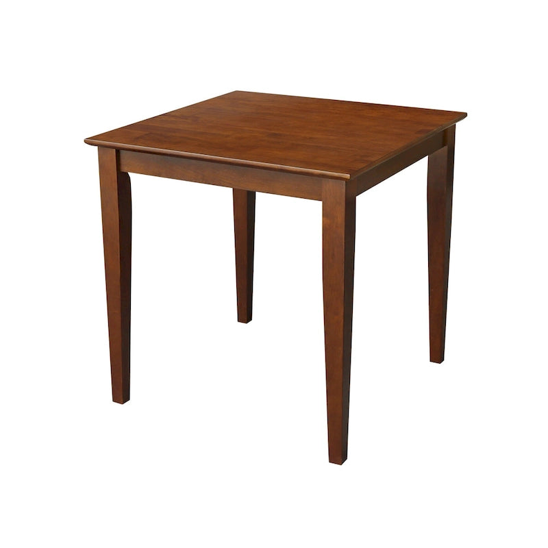 Table à manger en bois expresso foncé (avec pieds de style shaker)