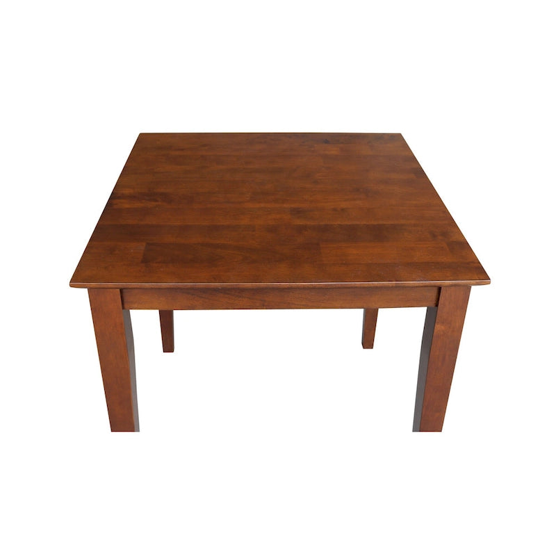 Table à manger en bois expresso foncé (avec pieds de style shaker)