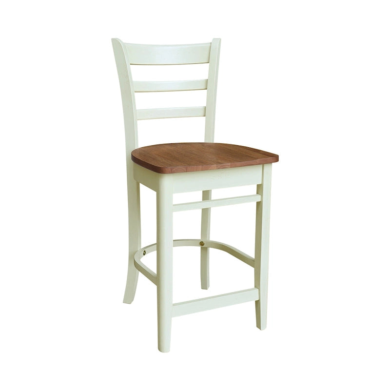 Table de salle à manger haute ronde en bois massif de 30 pouces